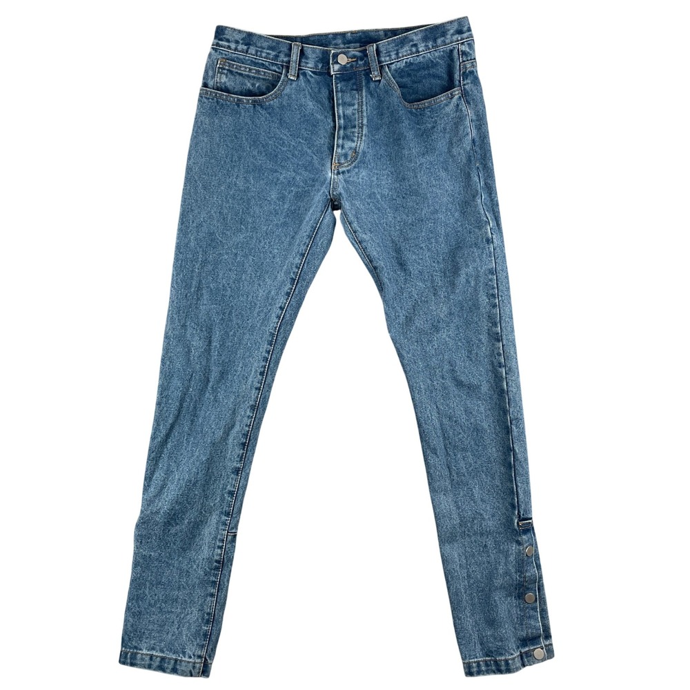 MNML Jeans Mens‎ 31 Blue Denim Straight Leg Five Pocket Casual Pants Button Fly